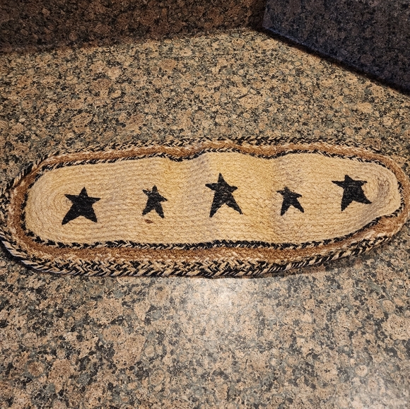 Primitive Black/Tan Star Table Runner - Picture 1 of 6